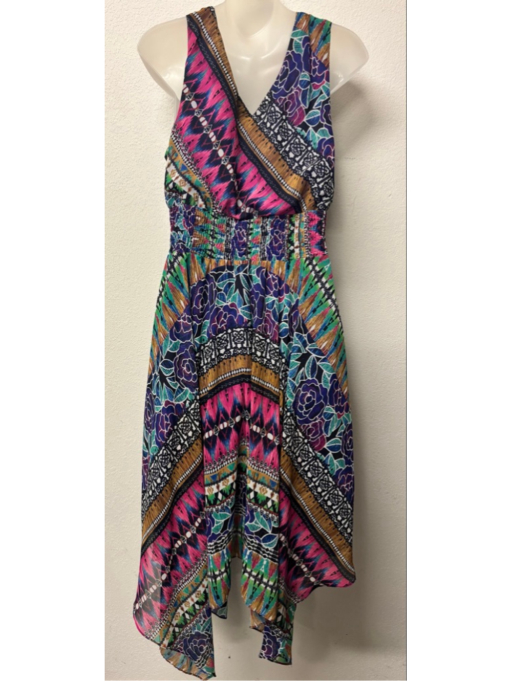 Rabbit Rabbit Rabbit Designs Multicolor Asymmetrical Dress Size 12 - Picture 8 of 10